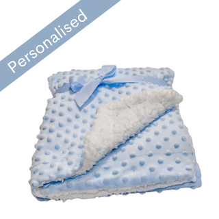 Personalised Deluxe Baby Blanket - Blue image